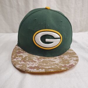 GREEN BAY PACKERS New Era Military Camo Adult Hat Cap Fitted Size 6 5/8